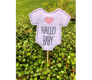 Stickserie ITH - 17 Blumenstecker Glückwünsche